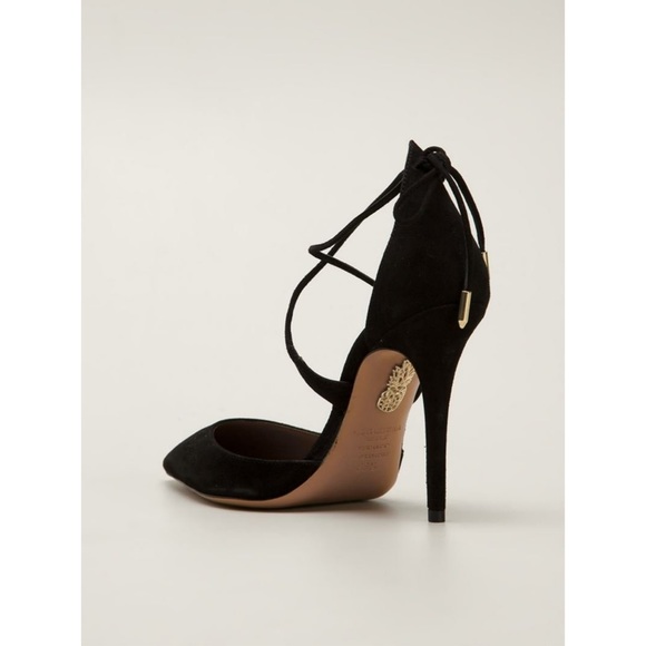 Aquazzura Matilde Suede Heels 105 - Picture 6 of 12